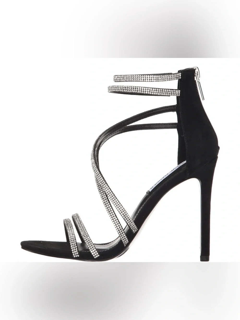 STEVE MADDEN Rhinestone Crystal-Strap Stiletto Sandals